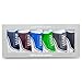 WADDLE Johnny Baby Sneaker Socks Favorite Shoe Slippers Cute Street Gym Shoes Newborn High-Tops Tennis Kicks No-Slip Grippers 0-12 Months 6 Pair Pack Boys Cozy Gift Set Soft Sole Crib Booties