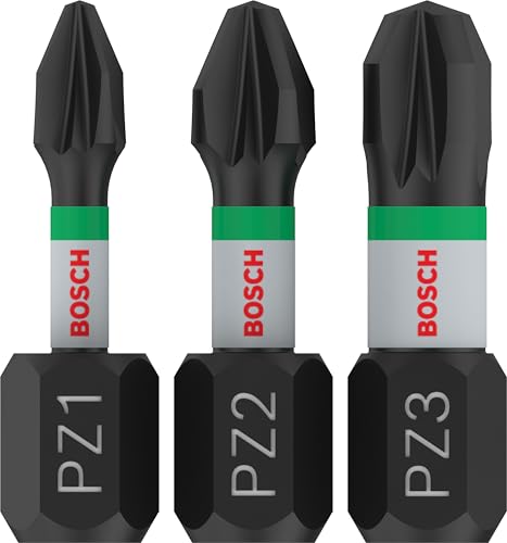 Bosch 3x PRO Pozidriv Impact Bit (100 x 50 mm, Professional Zubehör Schraubendreher, Schraubendreher) thumbnail 1