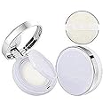 DNHCLL White Empty Luxurious Portable Air Cushion Puff Box BB Cream Container Dressing Case Powder Box with Air Cushion Sponge Powder Puff and Mirror(15ml,0.5oz)