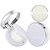 DNHCLL White Empty Luxurious Portable Air Cushion Puff Box BB Cream Container Dressing Case Powder Box with Air Cushion Sponge Powder Puff and Mirror(15ml,0.5oz)