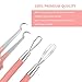 Blackhead Remover Tool Kit, Blemish Pimple Comedone Extractor Tool Set, Professional Surgical Stainless Steel Tweezers Kit, Acne Removal Tools,Treatment for Blemish, Whitehead Popping Removing, 2 PCS