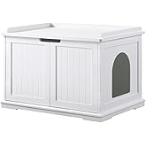 unipaws Cat Litter Box Enclosure Furniture, Hidden Litter Box Cover | Cat Washroom, Cabinet for Large Cat, Dog Proof Cat Litter Boxes, Hideaway Litter Box, Cat House