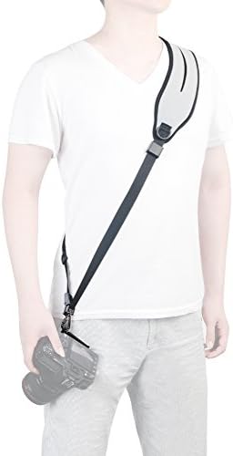 Photo Rapid Fire Camera Neck Strap Quick Release and Safety Tether(GRAY)+TF Adaptor TF/SD Card Case Holder+Clean Cloth