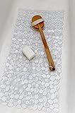 Plush Home Clear Non Slip Bathroom Shower Mat 14 X 27 inches