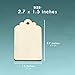 Juvale 100 Pack Unfinished Wooden Tags for Crafts with Holes and Twine, Wood Gift Tag (2.7 x 1.5 in)