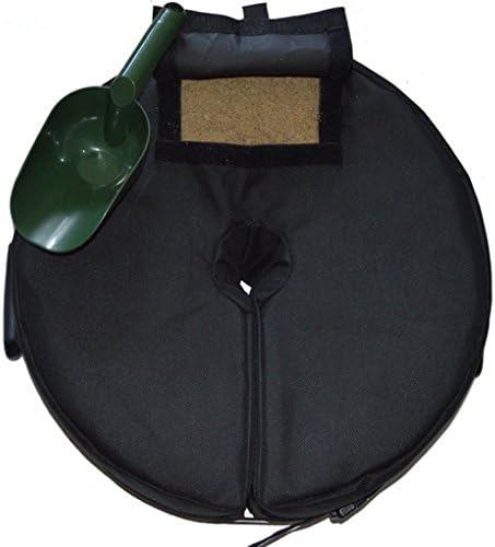 Latest 18”Round Umbrella Stand Weight Bag, Add on Weight for Outdoor Patio Umbrella, Offset Umbrella, Cantilever Umbrella ,Flagpole, Easily Hold Up To 80 LBS