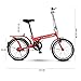BIKESJN Folding Bike Fully Assembled 20 Inch Bike Portable Shock Absorb Vehicle Male Female Bicycle Bicycle Adult Bicycle Compact Bicyclethumb 2