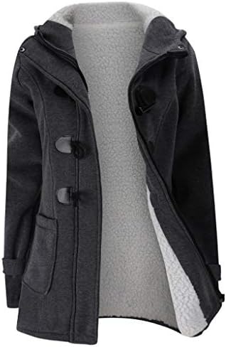 Besooly Women Coat Keep Warm Windbreaker Outwear Warm Wool Slim Long Coat Jacket Trench