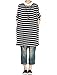 Mordenmiss Women's Daily Pullover Stripes Loose Dresses (L, Style 1-Black)