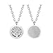 Tree of Life Aromatherapy Essential Oil Diffuser Necklace Locket Pendant Jewelry with 24