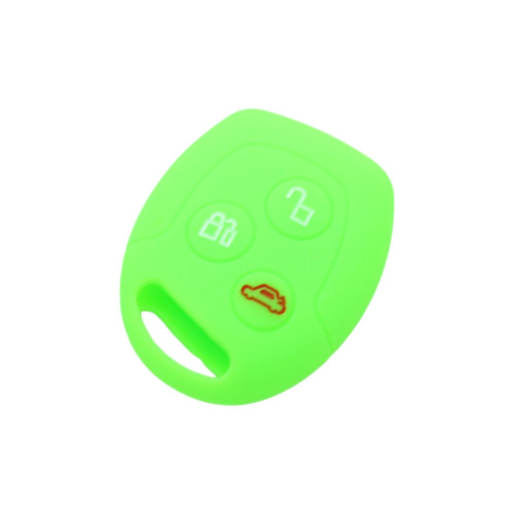 BROVACS Silicone Cover Protector Case Holder Skin Jacket Compatible with FORD 3 Button Remote Key Fob CV9702 Light Green