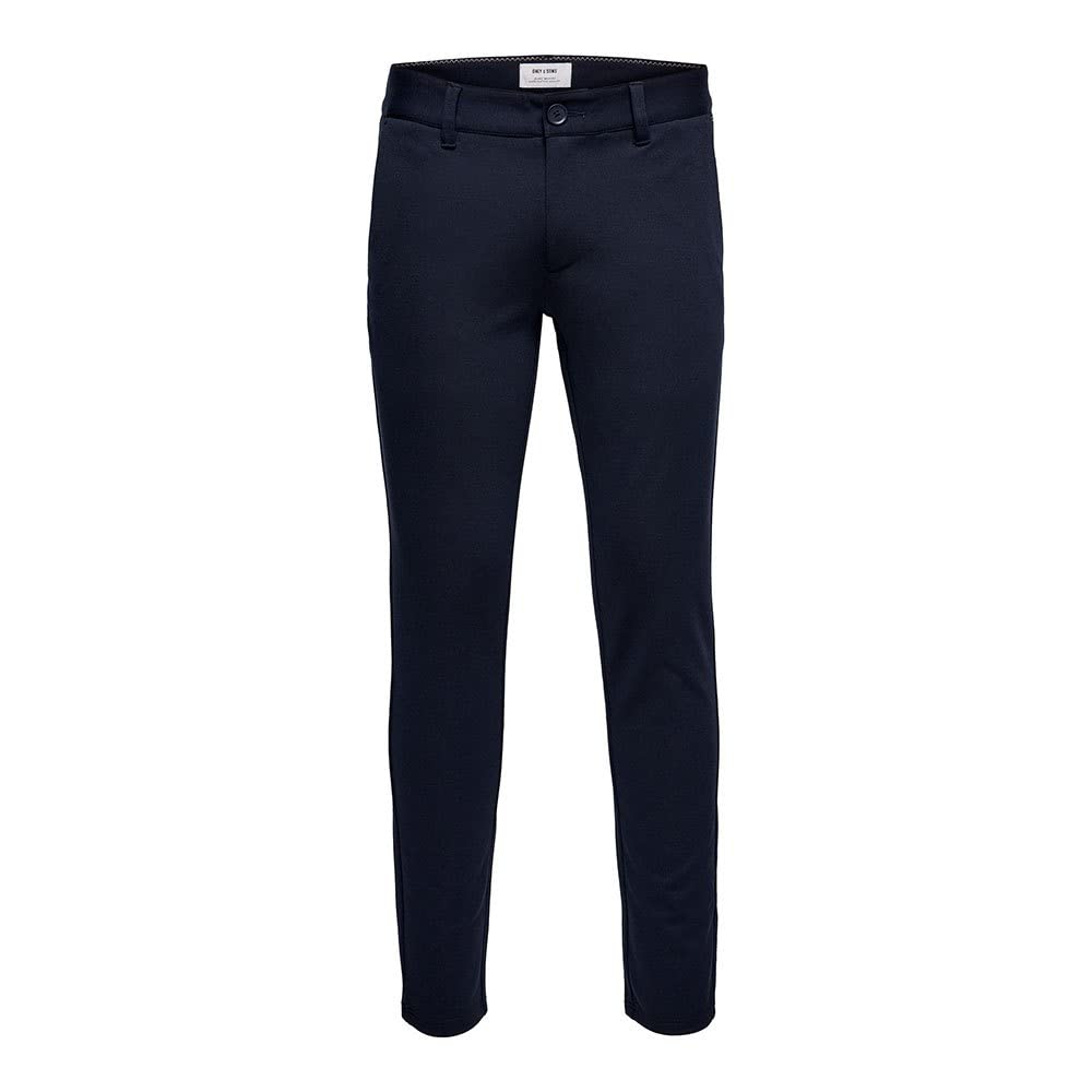 Only & Sons Herren Chino Hose ONSMARK - Slim Fit - Schwarz Grau Blau Grün, Größe:36W / 36L, Farbe:Night Sky 22010209 4