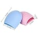 MelodySusie 2 Pack Makeup Brush Cleaner Silicone Makeup Brush Egg Glove Scrubber Board Cosmetic Clean Tools 3 Fingers Brush Cleaner - Blue+Pink(2 Pack)