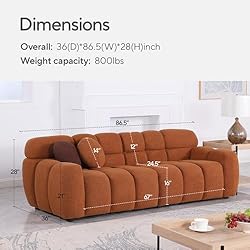 Alberobelo Boucle Sofa for Living Room, Cloud Couch