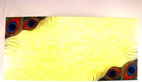 Sarvam Fancy Cash Envelopes, Pack of 10 Fancy Cash Envelopes for Auspicious Occasions Diwali Birthday Wedding Anniversary Designer Envelopes Morpankh Envelopes with Self Seal