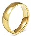 6MM High Polished Traditional Plated Plain Stainless Steel Promise Wedding Bands Ring Size US4-14, Gold/Silver/Blue