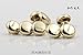 Small Shiny Mirror Mushroom Metal Shank Buttons for Fashion Shirts(Light Gold, Pack of 10)