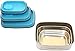 Leak Proof Lunch Box, Stainless Steel Food Storage Container with Leak Proof Lid - set 3 in 1 - blue