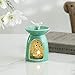 WANYA Ceramic Tea Light Holder Wax Melter, Essential Oil Diffuser Candle Holder, Candle Warmer Bathroom Decor Gift,Green