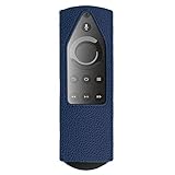 Fintie Protective Case for Fire TV Stick (Voice Remote Version) Controller, Compatible with Echo/Echo Dot Voice Remote - Premium PU Leather Cover Holder, Navy (ATVB003AD-US)