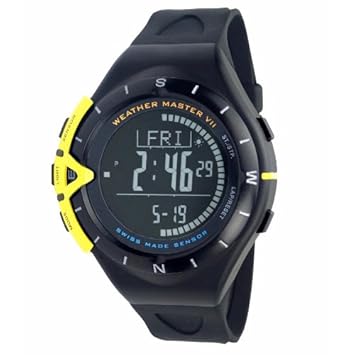 MADISON N.Y. Uhr Funktionsuhr Herren Höhenmesser Weather Master Digital schwarz