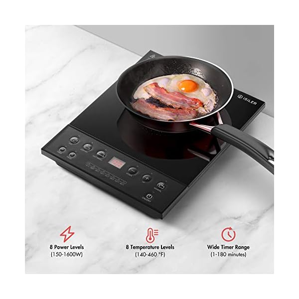 Electric Induction Cooktop, iSiLER 1800W Portable Induction Cooker