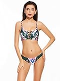 Topwigy Women's Sexy Floral Print Bikini Monokini Push Up Padded Swimsuit Swimwear Set