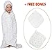 Baby Muslin Hooded Towel and 2 Washcloths Bath Set - Extra Soft and Large Towel 33,5 x 33,5 inch (85x85 cm ) 6 Layer Gauze 100 % Organic Cotton