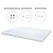 LANGRIA 3-Inch Twin Mattress Toppers Memory Foam Bed Topper CertiPUR-US Certified with Removable Zippered Hypoallergenic Bamboo Cover and Non Slip Bottom