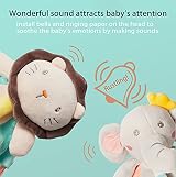 EAQ Baby Comforter with Teether Rabbit Crinkle Ears Soft Rattle 33x33 cm view 7