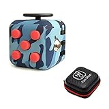 Fun Cube Relieves Stress And Anxiety Fidget Toy for Children and Adults (Blue/Camo)