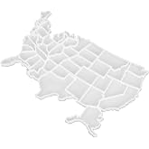 Abaodam USA Map Resin Mold, 50 States Silicone Puzzle for DIY Casting | All 50 States Puzzle, for Ice Cube Tray, Wax, Soap, Clay, Chocolate, Cake Pan, Home Craft, Reusable Mold