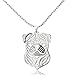Pug Dog Animal Pendant Silver Plated Punk Pug Pendant Necklace for Pet Lovers