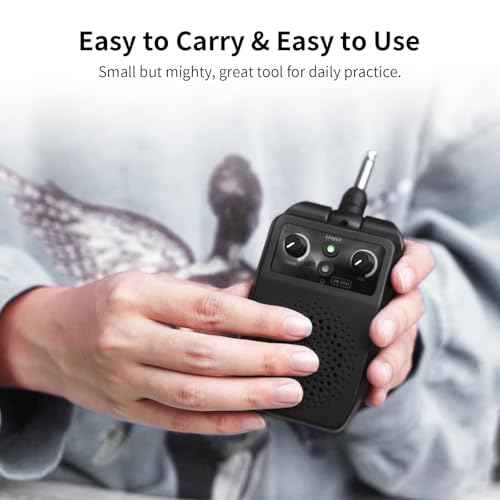 TERRIFI 5W Electric Guitar Amp, Mini Portable Bluetooth Amplifier, Rechargeable Small Personal Practice Amp with 4 Effects, Overdrive, Distortion, Reverb, Clean, Ideal for Electric Guitar, Black