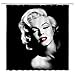 DMTTY Marilyn Monroe Shower Curtain Set, Black and White Art Goddess Bath Rugs Shower Curtain Set 69X70inch Polyester Fabric Shower Curtain Suit with 15.7x23.6in Flannel Non-Slip Bath Rugs