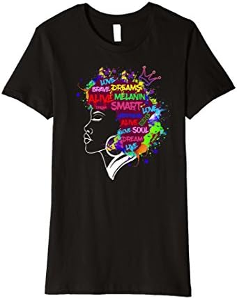 Womens Melanin African Queen Shirt - Melanin Poppin Shirt XL Black