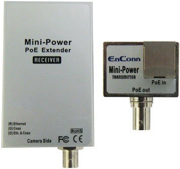 PoE Ethernet Extender Set Over Coaxial Cable (EoC) for IP Security CCTV Camera Transmitting Data and Power up to 800ft Long Distance PoE Ethernet Extender Set Over Coaxial Cable (EoC) for IP Security CCTV Camera Transmitting Data and Power up to 800ft Long Distance