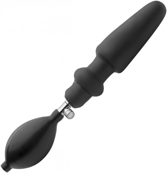 Expander Inflatable Anal Plug with Removable Pump, Black