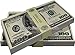 1/4 Sheet ~ Casino Hundred Dollar Bills Birthday ~ Edible Cake/Cupcake Topper - d6430