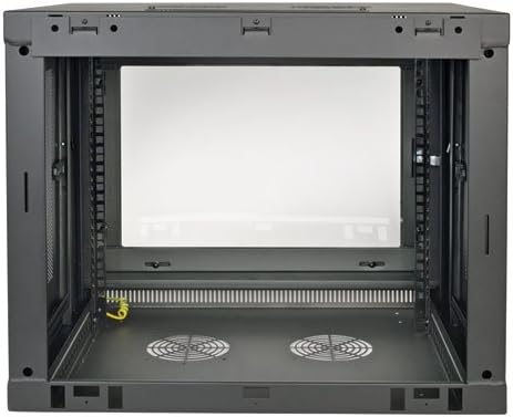 Eaton Tripp Lite SmartRack 9U Low-Profile Switch-Depth Wall-Mount Mini Rack Enclosure, Clear Acrylic Window (Black) (SRW9UG) - Image 3