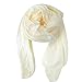 QBSM Womens Off White Beige Sheer Large Bridal Evening Party Formal Dress Wraps Scarfs Shawls