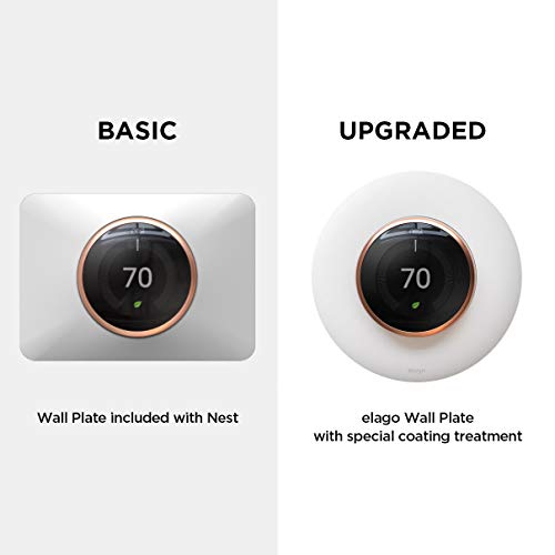 elago Wall Plate Cover Designed for Google Nest Learning Thermostat [White] - Compatible with Nest Learning Thermostat 1st/2nd/3rd Generation, Not Compatible with 2020 Models [US Patent Registered] - Thumbnail 6