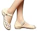 AvaCostume Embroidery Womens Classics Flats Rubber Sole Casual Shoes, Beige 37