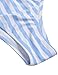BMJL Women's Sexy Detachable Padded Cutout Push Up Striped Bikinis Set Bow Tie Two Piece Swimsuit(L,Light Blue)…