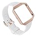 ESeekGo Compatible with Fitbit Blaze Bands with Metal Frame, Soft Slim Sport Silicone Replacement Wristband Compatible with Fitbit Blaze Bracelet for Women Men (No Tracker)