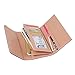 ALALEI Womens Leather Clutch Crown Wallet Long Trifold Organizer Wallet Credit Card (Black)