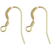 Adabele 20pcs Gold Plated Sterling Silver Earring Hooks (22 Gauge, 0.6mm, 18mm)