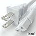 Ipax 10 Feet Long White Copper Wire AC Power Cord Cable Compatible with VIZIO TV UHD LED Smart HDTV E221-A1 E231-B1 E24-C1 E280-A1 E601i-A3 SmartCast E43-E2 E320-A0 E470-A0 LCD Monitor Sharp TV
