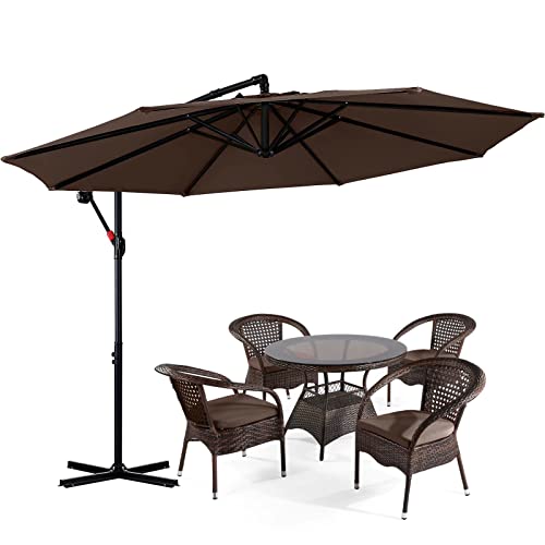ABCCANOPY Cantilever Patio Umbrellas 10FT true brown Pricepulse