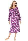 Dreams & Co. Women's Plus Size Tag-Free Cotton Long Sleepshirt